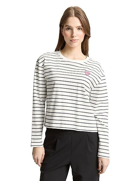 TOM TAILOR Denim T-Shirt mit Streifen Muster günstig online kaufen