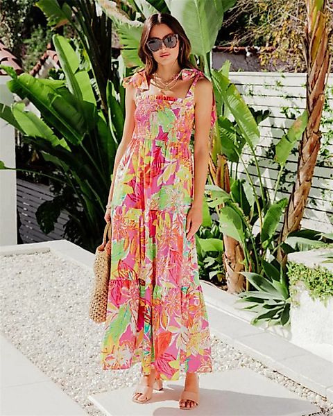 RUZU UG Dirndl Modisches Strapskleid im Frühlings- und Sommer-Resort-Stil ( günstig online kaufen