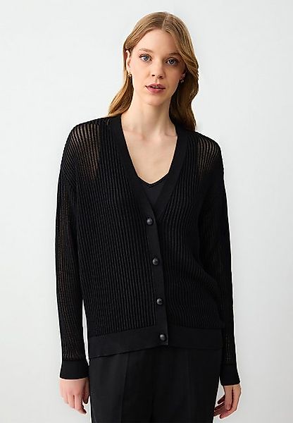 Jimmy Key Cardigan Schwarze Strickjacke Mit Knöpfen günstig online kaufen