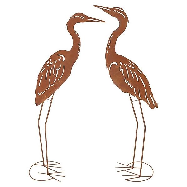 Home-trends24.de Gartenfigur Vogel Storch Rost Metallfigur günstig online kaufen