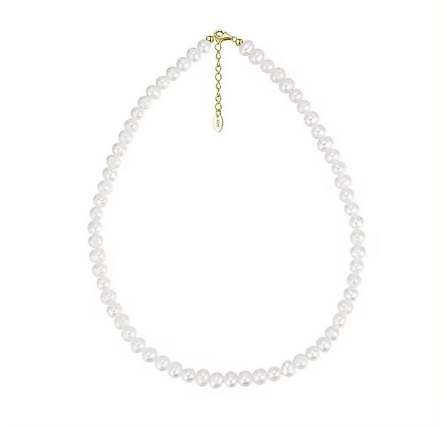 Runde Perlé Perlenkette Milla, handgefertigtes Perlencollier, Süßwasserperl günstig online kaufen