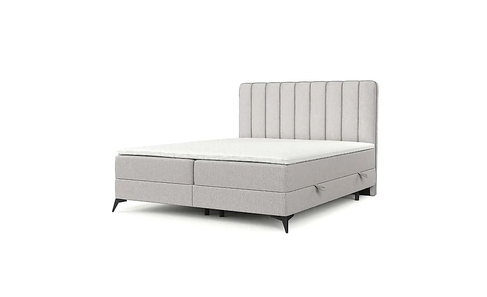 Boxspringbett mit Stauraum   ¦ grau ¦ Maße (cm): B: 122 H: 120 Betten > Kom günstig online kaufen