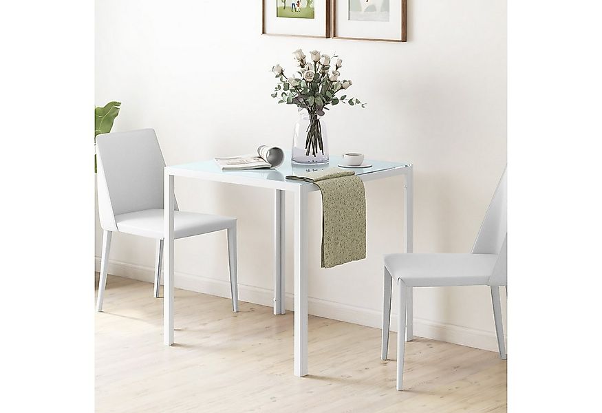 HOMCOM Esstisch für 4 Personen, aus Hartglas (Esszimmertisch, 1-St., Küchen günstig online kaufen