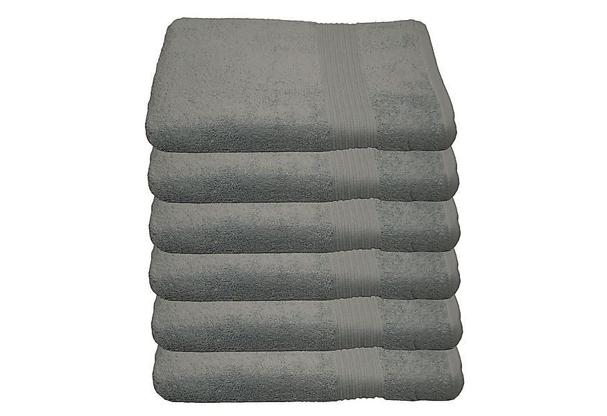 Julie Julsen Handtücher 6-Handtücher-Silbergrau-Handtuch 50 x 100 cm, Baumw günstig online kaufen