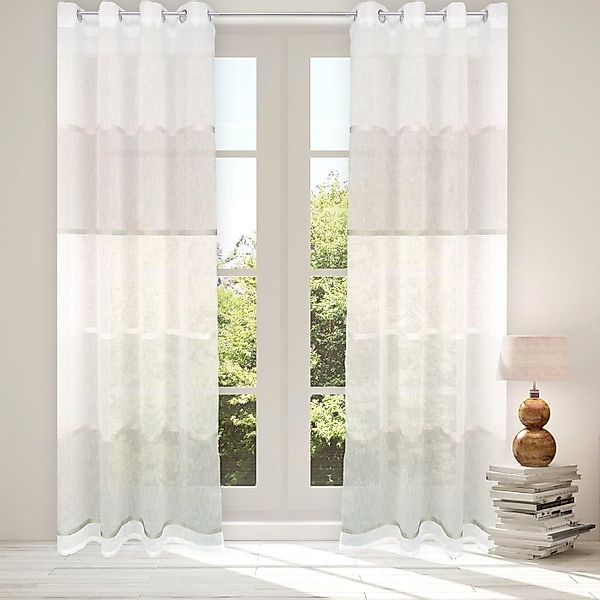 heimtexland Vorhang Ösenschal maritim Leinen Deko Gardine Seitenschal (1 St günstig online kaufen