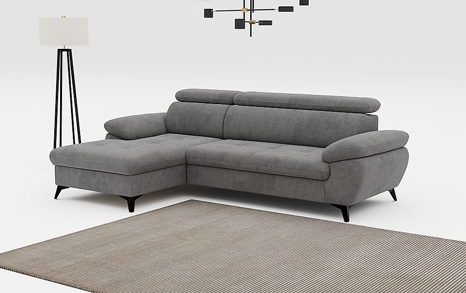 COTTA Ecksofa "Hudson L-Form, B: 261 cm" mit Kopfteilverstellung, optional günstig online kaufen