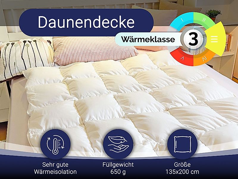 ZOLLNER Daunenbettdecke, 135 x 200 cm, günstig online kaufen