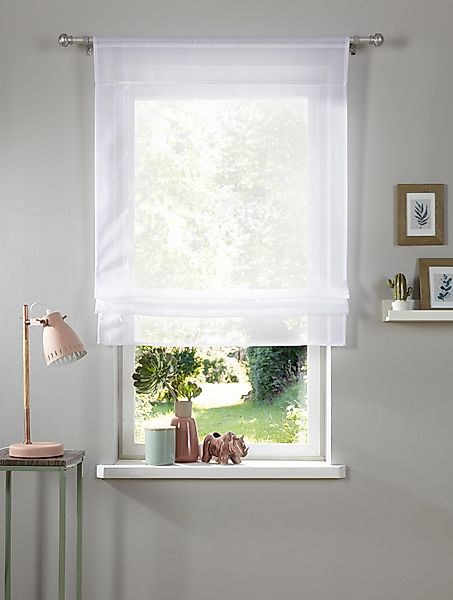 my home Bändchenrollo Xana, mit Stangendurchzug, günstig online kaufen