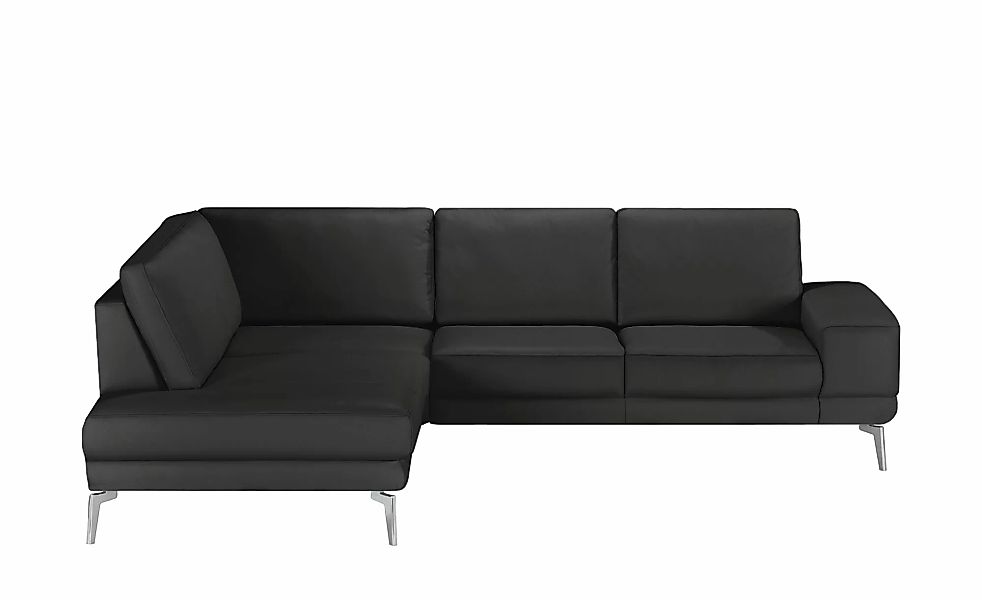 meinSofa Ecksofa aus Leder Dana ¦ schwarz ¦ Maße (cm): B: 269 H: 86 T: 222. günstig online kaufen