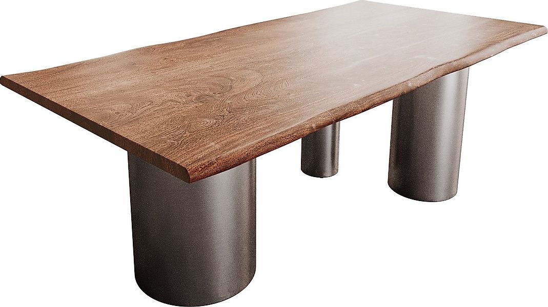 DELIFE Esstisch Edge, Akazie Braun 200x100 günstig online kaufen