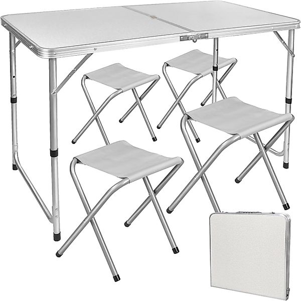 Trizand Campingtisch Klapptisch-Set mit Stühlen 5-teilig günstig online kaufen