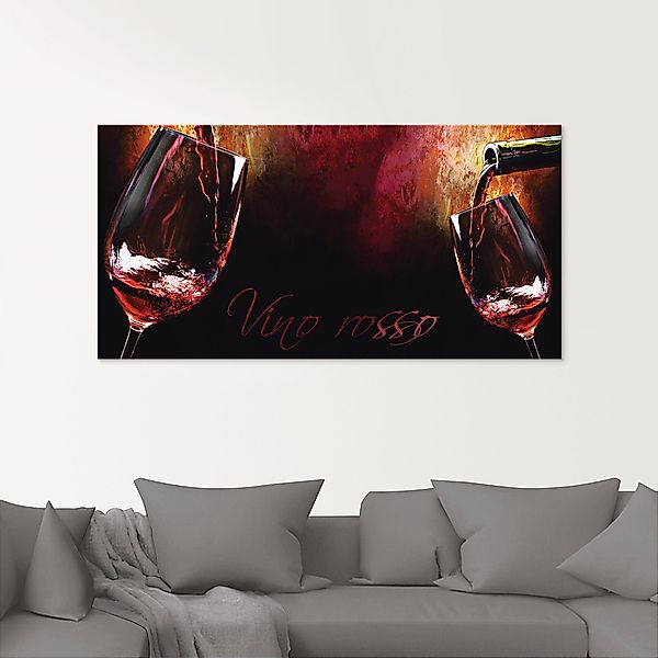 Artland Glasbild Wein - Rotwein, Getränke günstig online kaufen