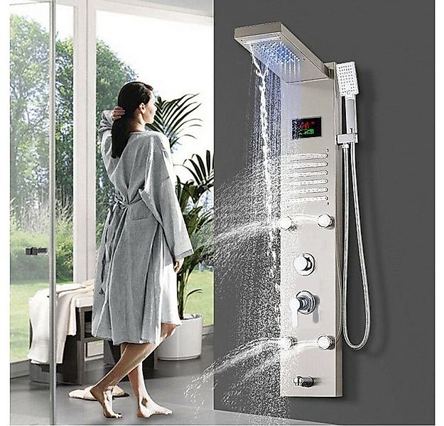 XERSEK Duschsystem Edelstahl Duschpaneel 6in1 inkl Tropenbrause, Massagedüs günstig online kaufen