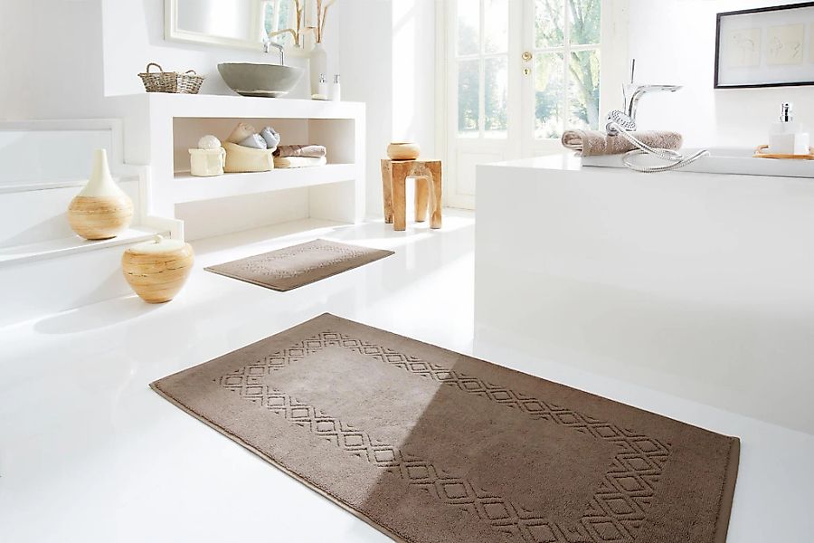 Egeria Badematte "Denver" Höhe 8 mm beidseitig nutzbar  fußbodenheizungsgee günstig online kaufen