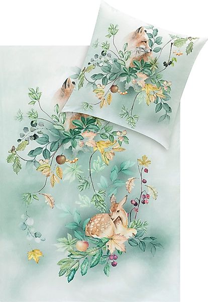 Estella Bettwäsche Bettwäsche "Ferdinand", Biber, Kuschelflanell günstig online kaufen