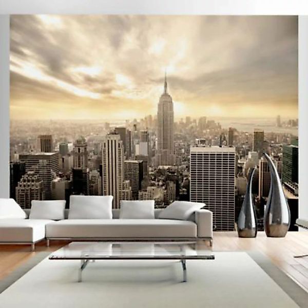 artgeist Fototapete New York - Manhattan in der Dämmerung mehrfarbig Gr. 20 günstig online kaufen
