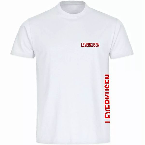 multifanshop T-Shirt Herren Leverkusen - Brust & Seite - Männer günstig online kaufen