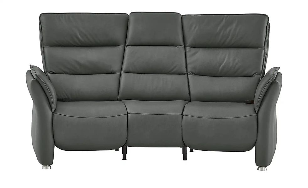 Hukla Trapezsofa Echtleder Corina ¦ grau ¦ Maße (cm): B: 202 H: 112 T: 120. günstig online kaufen