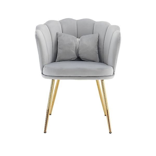 Esszimmerstühle, Blütendesign Sessel Goldene Metallbeine Samt Sessel, mit S günstig online kaufen