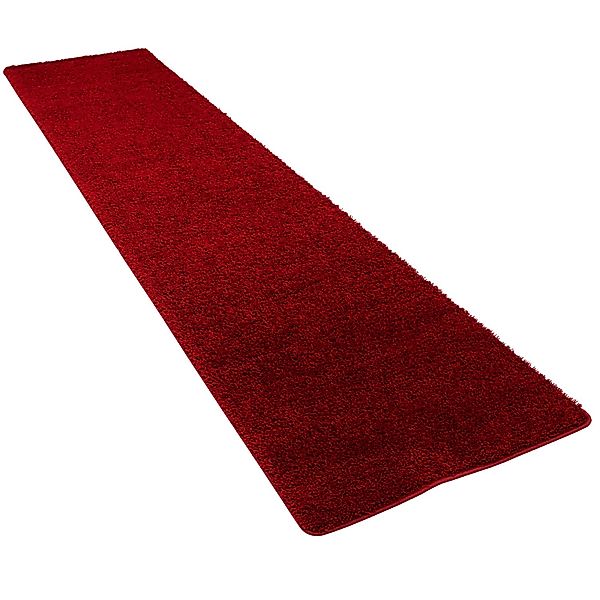 Snapstyle Hochflor Shaggy Läufer Teppich Palace Weinrot 80x320cm günstig online kaufen