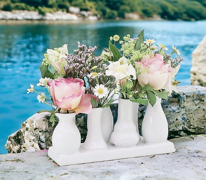 Jinfa Dekovase Handgefertigte kleine Keramik Deko Blumenvasen (Set, Je nach günstig online kaufen