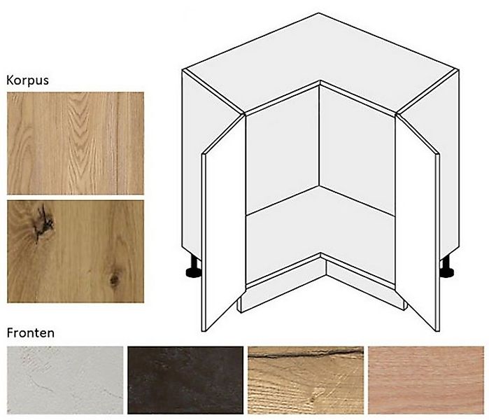 Feldmann-Wohnen Eckschrank Malmo (Malmo, 1-St) 84cm Korpusfarbe artisan eic günstig online kaufen