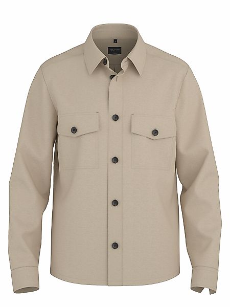 OLYMP Hemdjacke Overshirt, Leinen, Modern Fit, Kentkragen günstig online kaufen