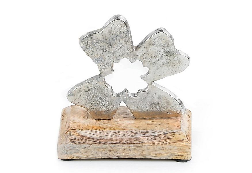Logbuch-Verlag Dekofigur Kleeblatt Aufsteller aus Holz & Metall 16,5 cm - D günstig online kaufen