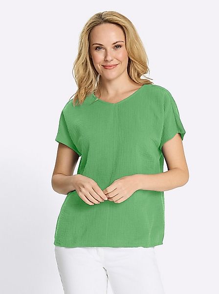 Sieh an! Klassische Bluse Schlupfbluse Kurzarm günstig online kaufen