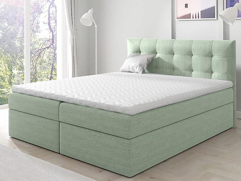 Beautysofa Boxspringbett Kontinentales mit Bettkasten TOPIQ günstig online kaufen