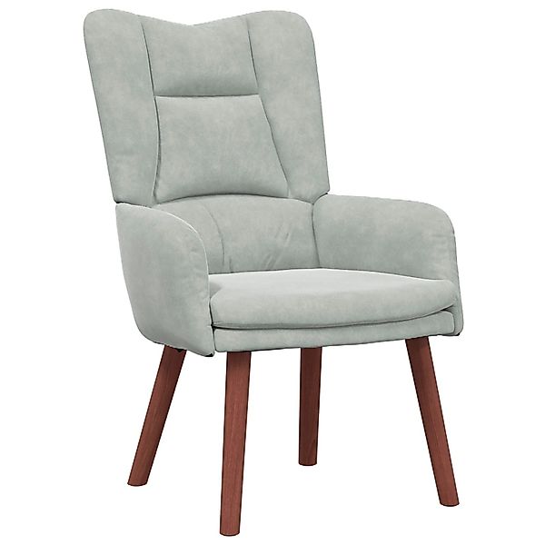 vidaXL Sessel Relaxsessel Hellgrau Samt (1-St) günstig online kaufen
