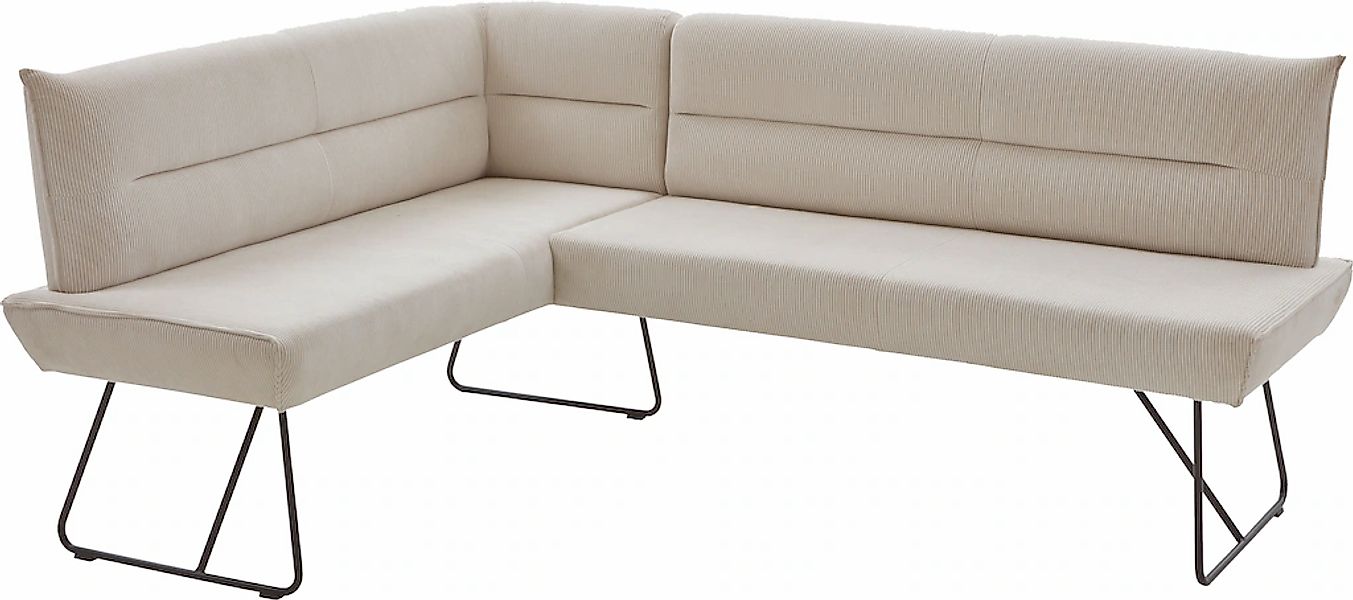 NIEHOFF SITZMÖBEL Eckbank "Conny", mit Micro-Federkern, Bezug Cord, Gestell günstig online kaufen