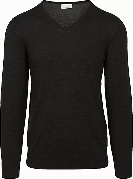 Profuomo Pullover V-Neck Merinowolle Schwarz - Größe XL günstig online kaufen