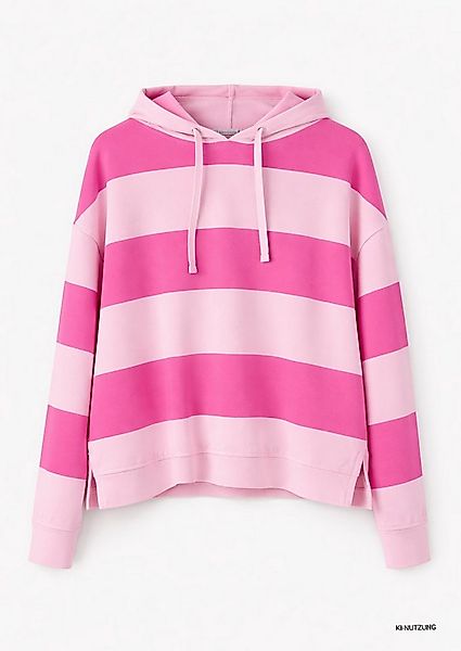 Elbsand Strickjacke Eydis Magenta Sky_Soft Rose_stripe günstig online kaufen