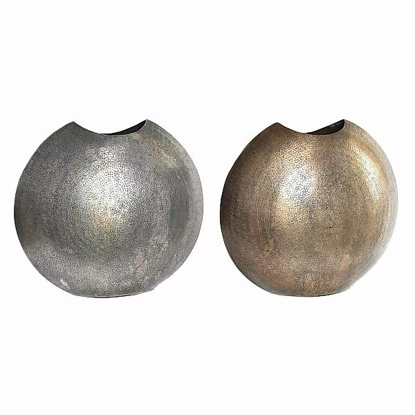 Vase Dkd Home Decor Silberfarben Golden Aluminium (36 X 14 X 33 Cm) (2 Stüc günstig online kaufen