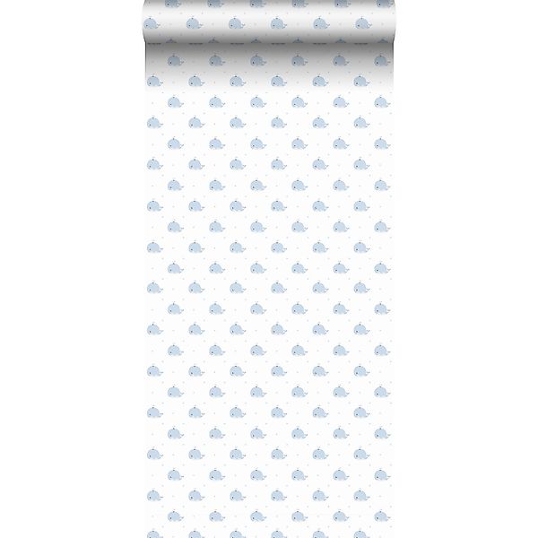 Sanders & Sanders Tapete Walen Blau Und Weiß 53 Cm X 10 M - 640563 günstig online kaufen