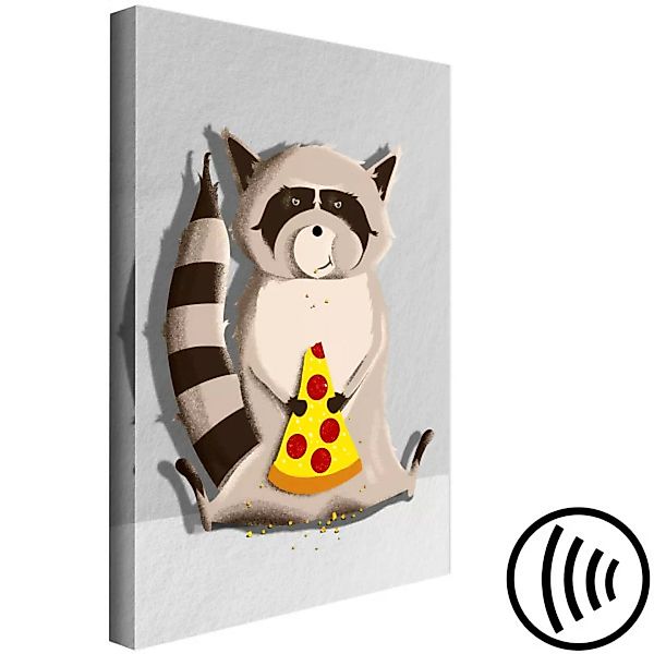Leinwandbild Gourmand Raccoon (1 Part) Vertical XXL günstig online kaufen