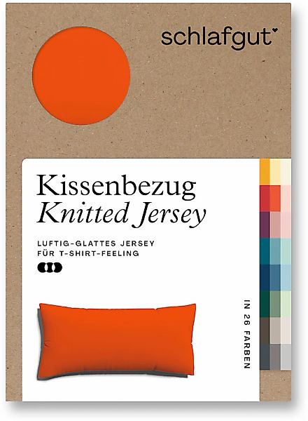Schlafgut Kissenbezug »Knitted Jersey aus Bio-Baumwolle mit Elasthan, bügel günstig online kaufen