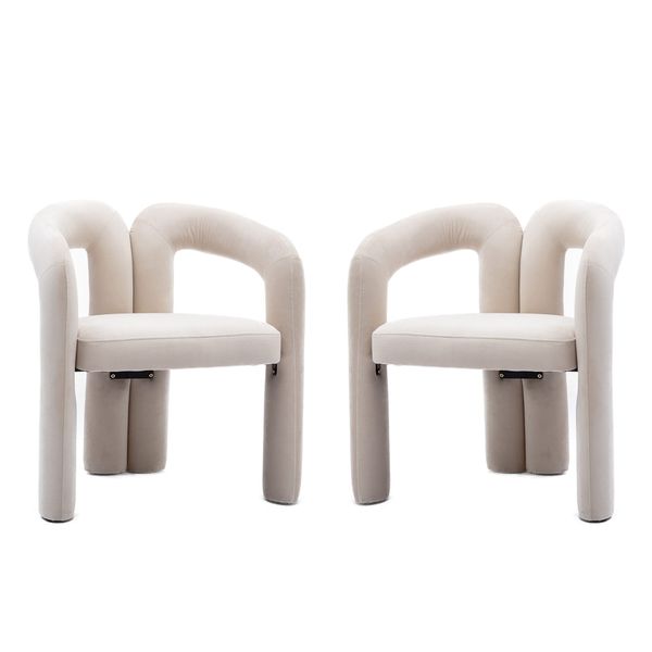 Odikalo Esszimmerstuhl 2-Stück Freizeitstühle Samt gepolsterte günstig online kaufen