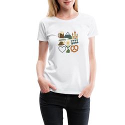 Spreadshirt T-Shirt Bayern Volksfest Breze Edelweiß günstig online kaufen