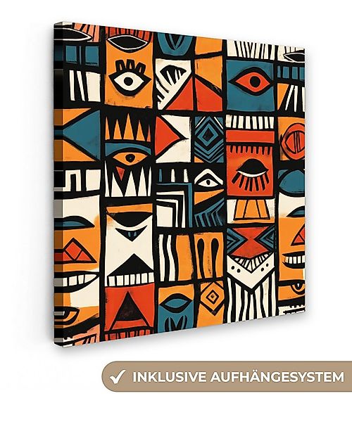 OneMillionCanvasses® Leinwandbild Abstrakt - Gesichter - Mosaik, Fotodruck günstig online kaufen