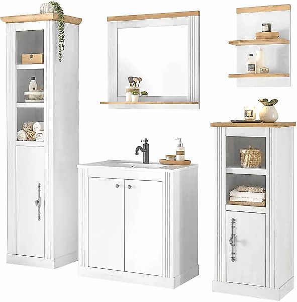 Home affaire Badmöbel-Set "WESTMINSTER", (5 St.), im romantischen Landhauss günstig online kaufen