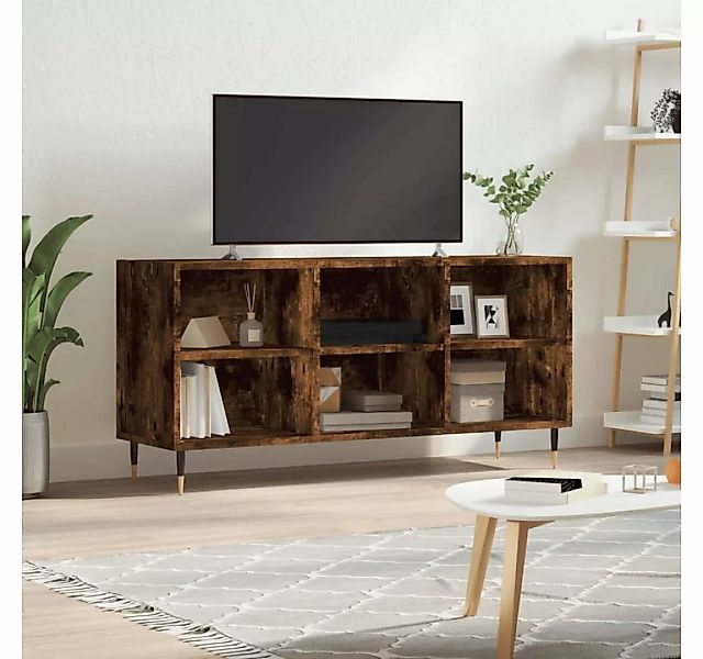 furnicato TV-Schrank Räuchereiche 103,5x30x50 cm Holzwerkstoff günstig online kaufen
