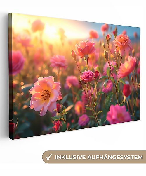OneMillionCanvasses® Leinwandbild Blumen - Rosen - günstig online kaufen