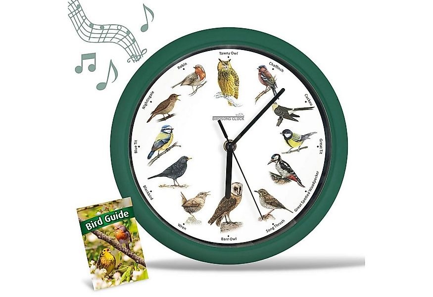 Starlyf Wanduhr Birdsong Clock (Uhr mit natürlichen Vogelstimmen, 25x25cm, günstig online kaufen