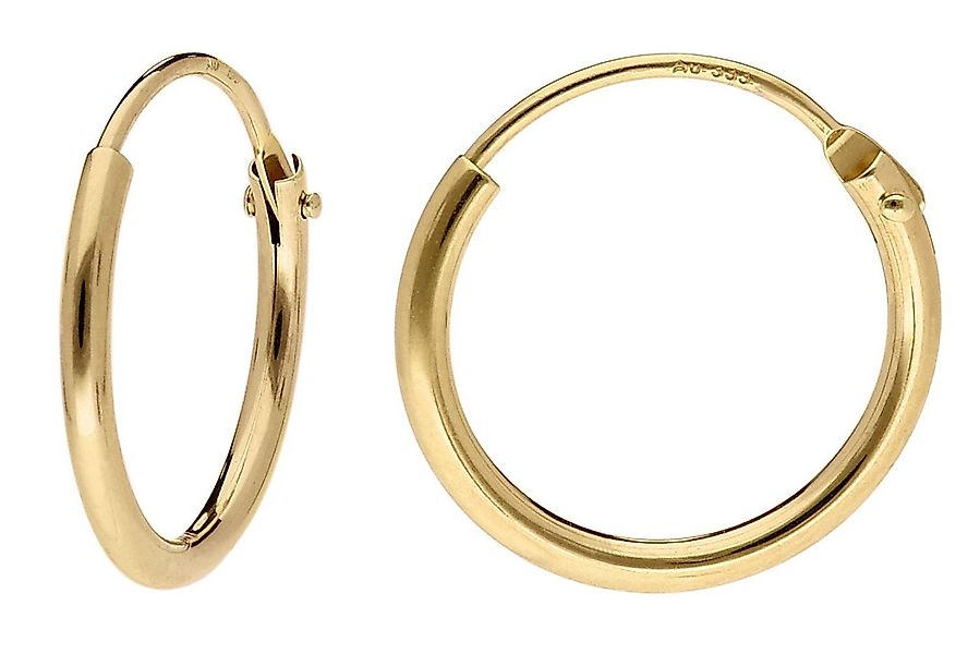 trendor Paar Creolen Damen Gold 333 / 8K Breite 1,3 mm Ø 13 mm günstig online kaufen
