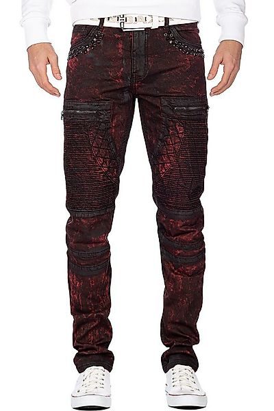 Cipo & Baxx Regular-fit-Jeans Herren regular fit Biker Hose Stonewashed BA- günstig online kaufen