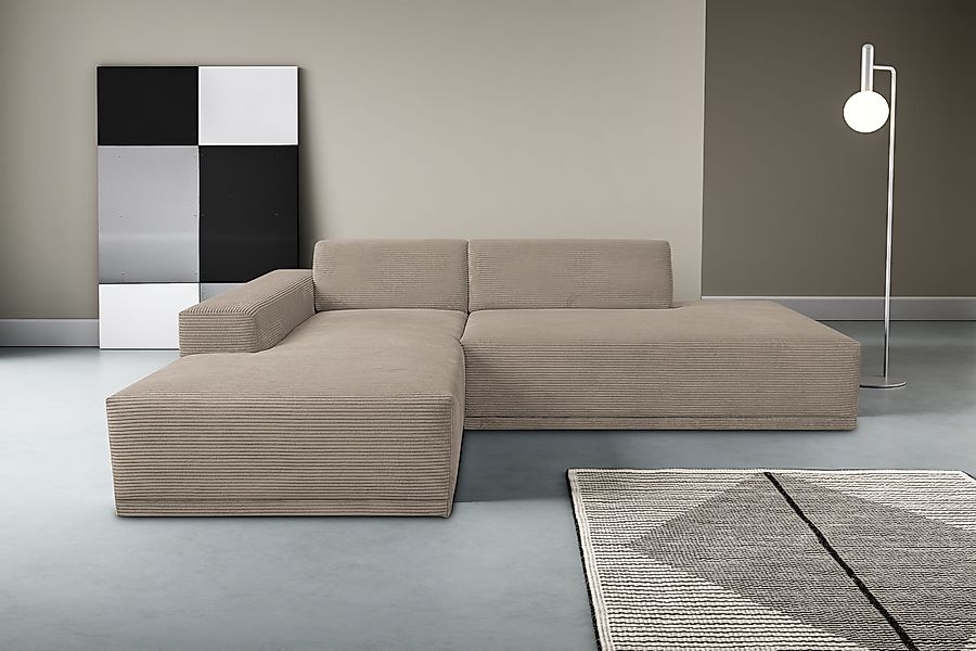 WERK2 Ecksofa »Apollo, hoher Sitzkomfort, aktuelles Design, Breite 264cm, L günstig online kaufen