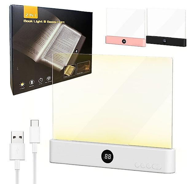 PRIISF Tischleuchte LED Leselampe Buchlampe tragbare Flaches Buch Licht Dim günstig online kaufen