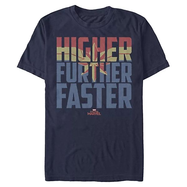 Marvel - Captain Marvel - Logo Higher Faster Fill - Männer T-Shirt günstig online kaufen